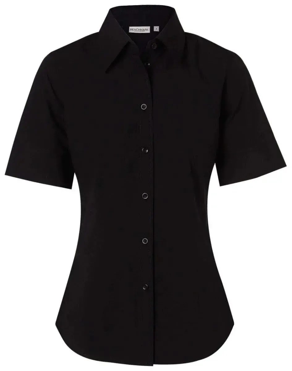 BENCHMARK Women's Cotton/Poly Stretch Sleeve Shirt M8020S Metro Workwear.